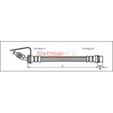 4114762 METZGER Тормозной шланг