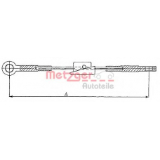 11.545 METZGER Трос, стояночная тормозная система