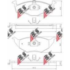 37238 ABS Комплект тормозных колодок, дисковый тормоз