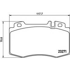 8DB 355 015-851 HELLA Комплект тормозных колодок, дисковый тормоз