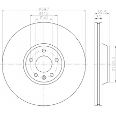 8DD 355 111-161 HELLA PAGID Тормозной диск