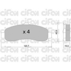 822-145-0 CIFAM Комплект тормозных колодок, дисковый тормоз