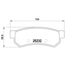 P 10 053 BREMBO Комплект тормозных колодок, дисковый тормоз