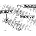 MAB-076 FEBEST Подвеска, рычаг независимой подвески колеса