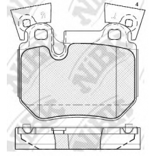 PN0569 NiBK Комплект тормозных колодок, дисковый тормоз