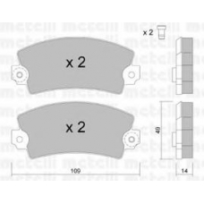 22-0005-5 METELLI Комплект тормозных колодок, дисковый тормоз