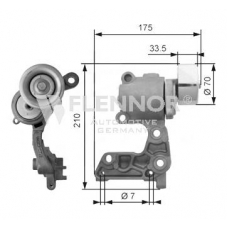 FS99471 FLENNOR Натяжной ролик, поликлиновой  ремень