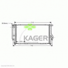 31-1515 KAGER Радиатор, охлаждение двигателя