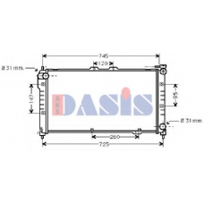 110220N AKS DASIS Радиатор, охлаждение двигателя