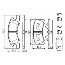 0 986 494 610 BOSCH Комплект тормозных колодок, дисковый тормоз