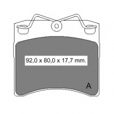 834300 Vema Комплект тормозных колодок, дисковый тормоз