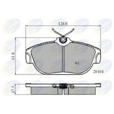 CBP0590 COMLINE Комплект тормозных колодок, дисковый тормоз