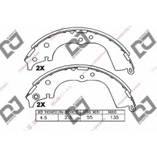 BS1012 DJ PARTS Комплект тормозных колодок