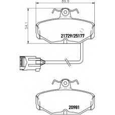 8DB 355 018-121 HELLA Комплект тормозных колодок, дисковый тормоз