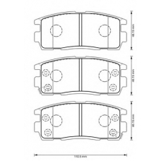 573386B BENDIX Комплект тормозных колодок, дисковый тормоз