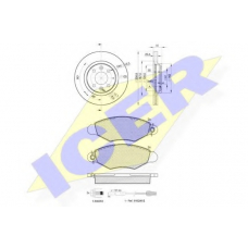 31217-3550 ICER Комплект тормозов, дисковый тормозной механизм