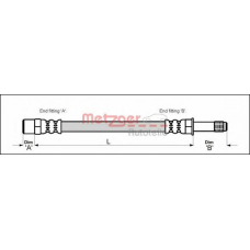 4110347 METZGER Тормозной шланг