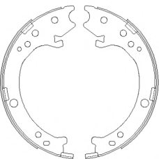 Z4690.00 WOKING Комплект тормозных колодок, стояночная тормозная с