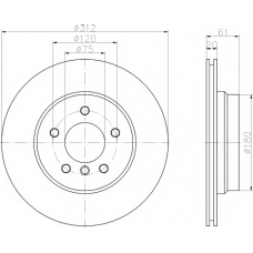 8DD 355 106-761 HELLA PAGID Тормозной диск