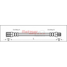 4115148 METZGER Тормозной шланг