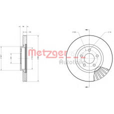 6110709 METZGER Тормозной диск