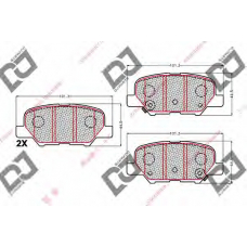 BP2194 DJ PARTS Комплект тормозных колодок, дисковый тормоз