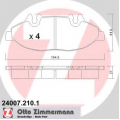 24007.210.1 ZIMMERMANN Комплект тормозных колодок, дисковый тормоз
