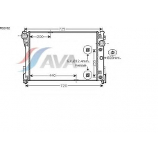 MS2452 AVA Радиатор, охлаждение двигателя