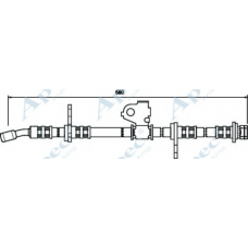 HOS3627 APEC Тормозной шланг