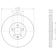 8DD 355 104-331 HELLA PAGID Тормозной диск