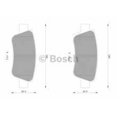 0 986 AB1 135 BOSCH Комплект тормозных колодок, дисковый тормоз