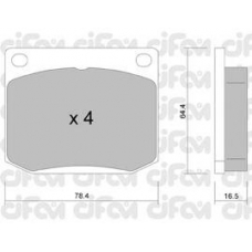 822-018-0 CIFAM Комплект тормозных колодок, дисковый тормоз