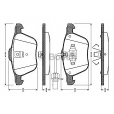 0 986 TB2 405 BOSCH Комплект тормозных колодок, дисковый тормоз