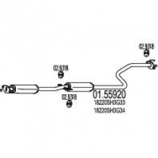 01.55920 MTS Средний глушитель выхлопных газов