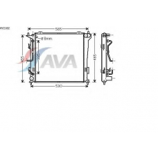 HY2182 AVA Радиатор, охлаждение двигателя