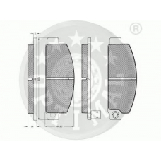 9198 OPTIMAL Комплект тормозных колодок, дисковый тормоз