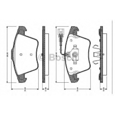 0 986 TB2 462 BOSCH Комплект тормозных колодок, дисковый тормоз