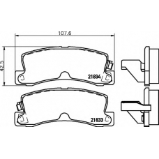 8DB 355 006-431 HELLA Комплект тормозных колодок, дисковый тормоз