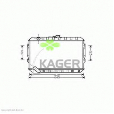 31-0673 KAGER Радиатор, охлаждение двигателя