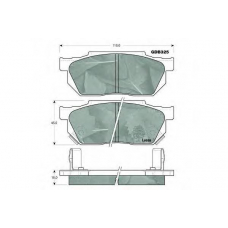 GDB325 TRW Комплект тормозных колодок, дисковый тормоз