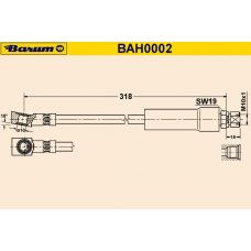 BAH0002 BARUM Тормозной шланг