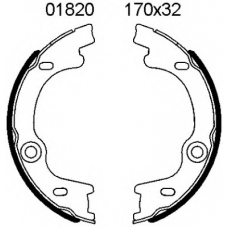 01820 BSF Комплект тормозных колодок, стояночная тормозная с