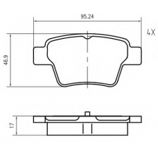 K625800 Vema Комплект тормозных колодок, дисковый тормоз