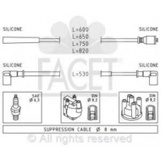4.9078 FACET Комплект проводов зажигания