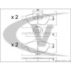 V46-0134 VEMO/VAICO Комплект тормозных колодок, дисковый тормоз