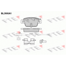 BL2695A1 FTE Комплект тормозных колодок, дисковый тормоз