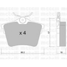 22-0602-0 METELLI Комплект тормозных колодок, дисковый тормоз