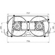 47463 NRF Вентилятор, охлаждение двигателя