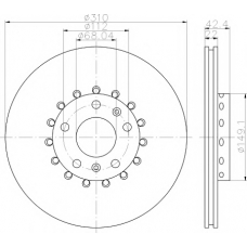 8DD 355 113-341 HELLA PAGID Тормозной диск