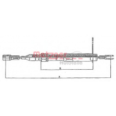 10.943 METZGER Трос, стояночная тормозная система